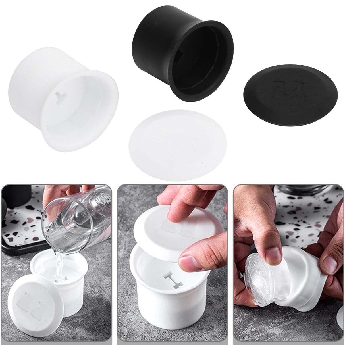 2Pcs Silicone Ice Cubes Tray Cartoon Animal Shape Ice Tubes Making Mold Kithcen Accessories