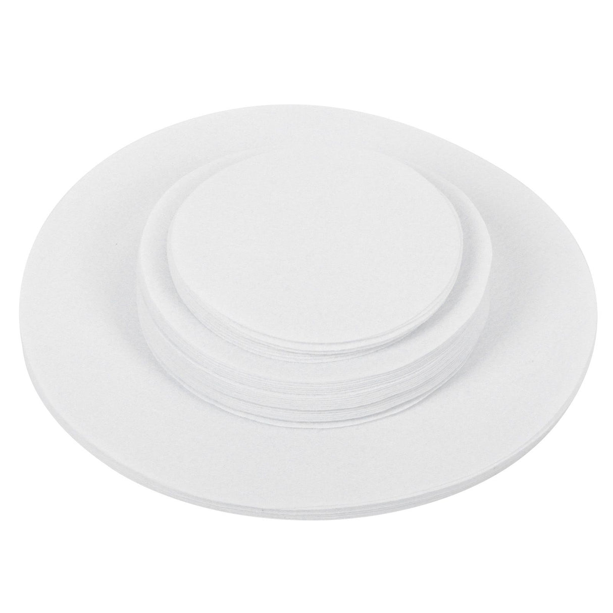 Felt Dish Protection Pad AntiFriction Storage Separator Insulation Mat Food Plate Porcelain Divider(White 48PCS)