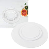 Felt Dish Protection Pad AntiFriction Storage Separator Insulation Mat Food Plate Porcelain Divider(White 24PCS)