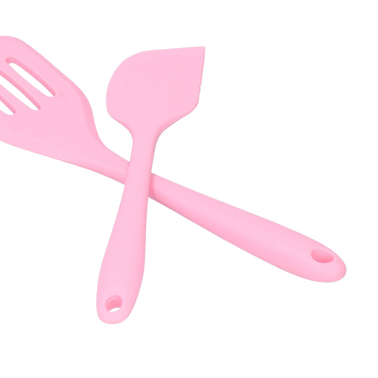 Cooking Spatula Set Silicone Baking Scraper Heat Resistant Egg Beater Kitchen Utensil(Pink )