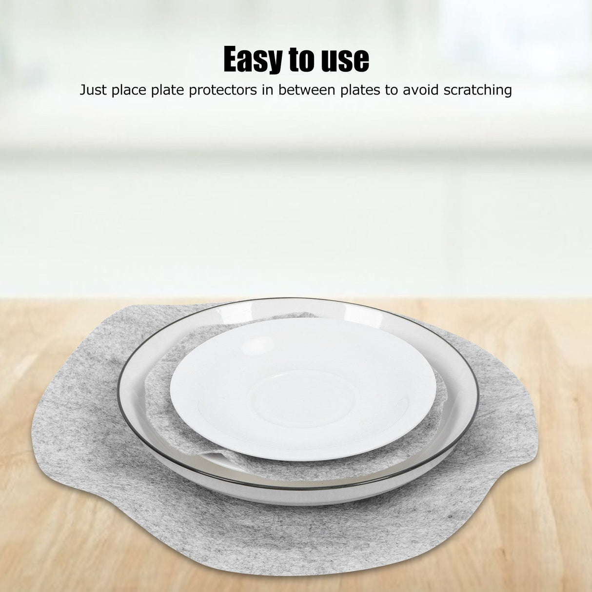 Soft Felt Plate Dividers Pan Separator Pads Cookware Bakeware Dish Pot Stacking ProtectorsGray 24PCS