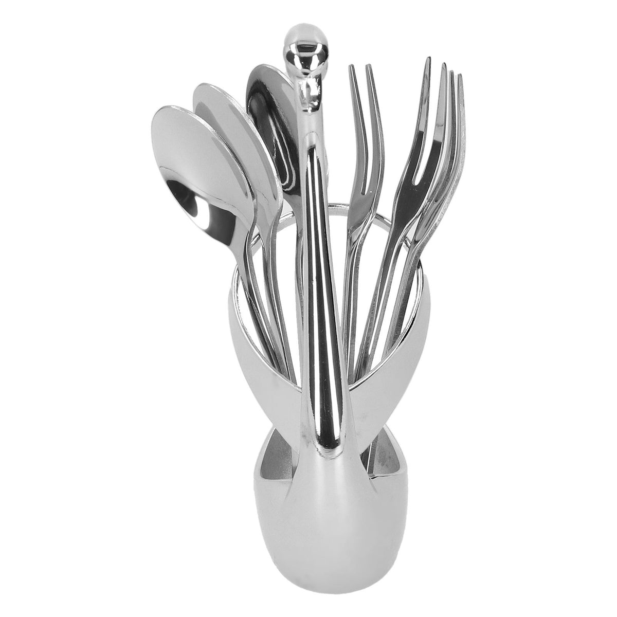 Stylish Tableware Storage Holder Rack Stainless Steel Fork Spoon Kitchen Tableware Set