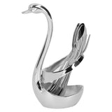 Stylish Tableware Storage Holder Rack Stainless Steel Fork Spoon Kitchen Tableware Set - Rear View