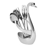 Stylish Tableware Storage Holder Rack Stainless Steel Fork Spoon Kitchen Tableware Set - Low Angle