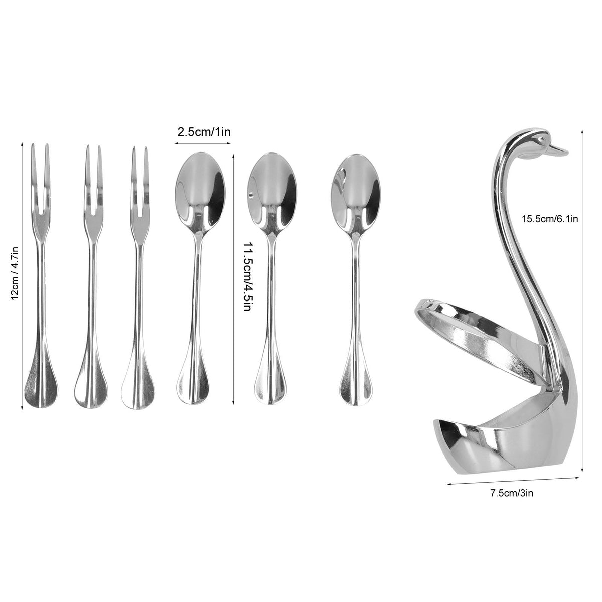 Stylish Tableware Storage Holder Rack Stainless Steel Fork Spoon Kitchen Tableware Set