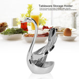Stylish Tableware Storage Holder Rack Stainless Steel Fork Spoon Kitchen Tableware Set - Extra Image