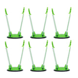6Pcs Food Storage Bag Holder Stand HandsFree Bag Racks Home Kitchen Accessory Green - Side View