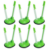 6Pcs Food Storage Bag Holder Stand HandsFree Bag Racks Home Kitchen Accessory Green - Top-Down View
