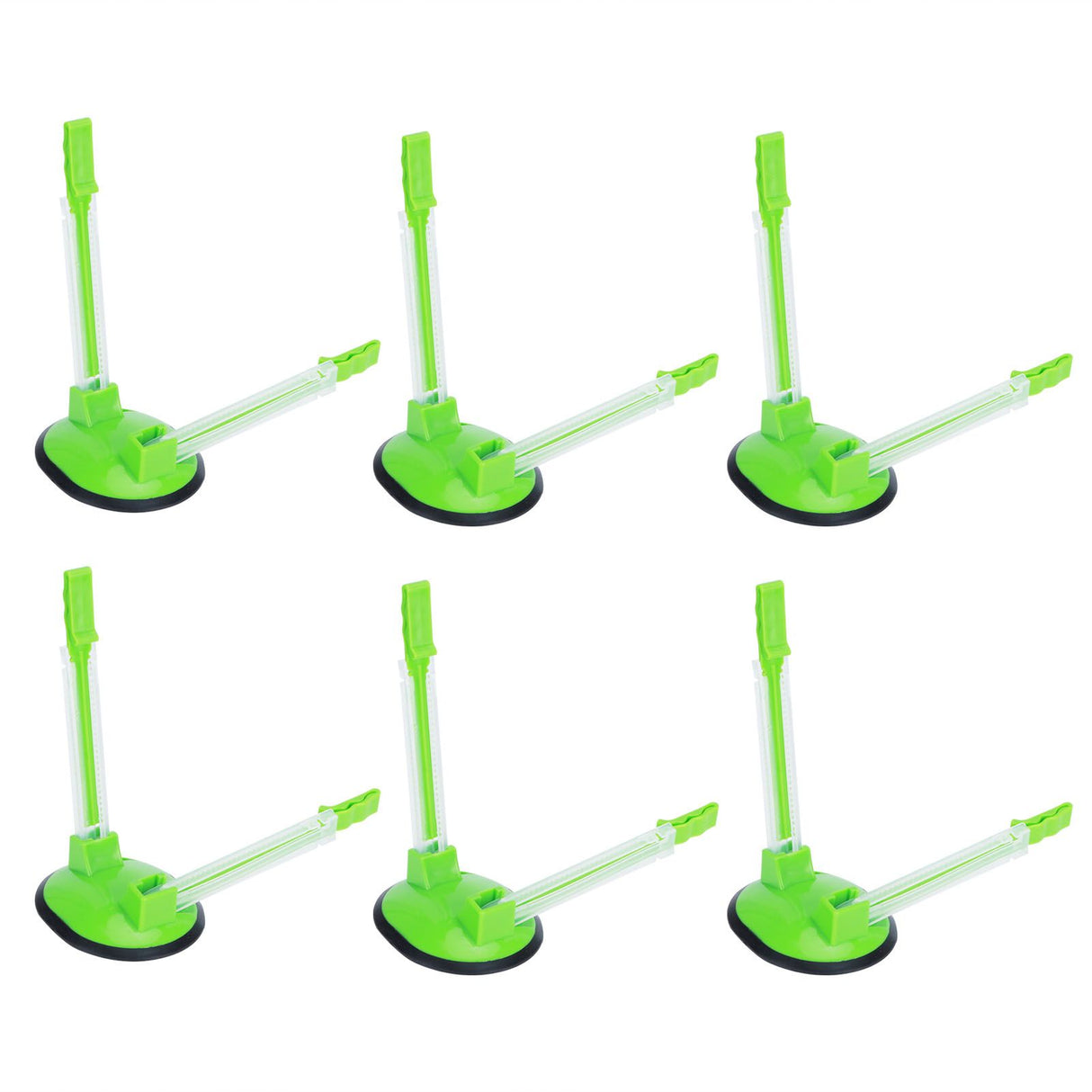 6Pcs Food Storage Bag Holder Stand HandsFree Bag Racks Home Kitchen Accessory Green
