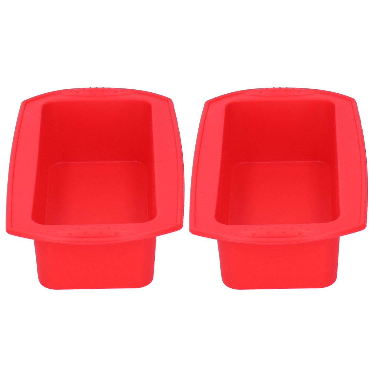 2Pcs Rectangle Silicone Cake Pan Bread Mold Baking Tool 2lb Cake Moulds Accessory Red