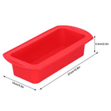 2Pcs Rectangle Silicone Cake Pan Bread Mold Baking Tool 2lb Cake Moulds Accessory Red - Extra Image