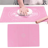 Silicone Knead Mat with Scale Chopping Board Nonslip Baking Tool Heat Resistant Oven Mat - Extra Image