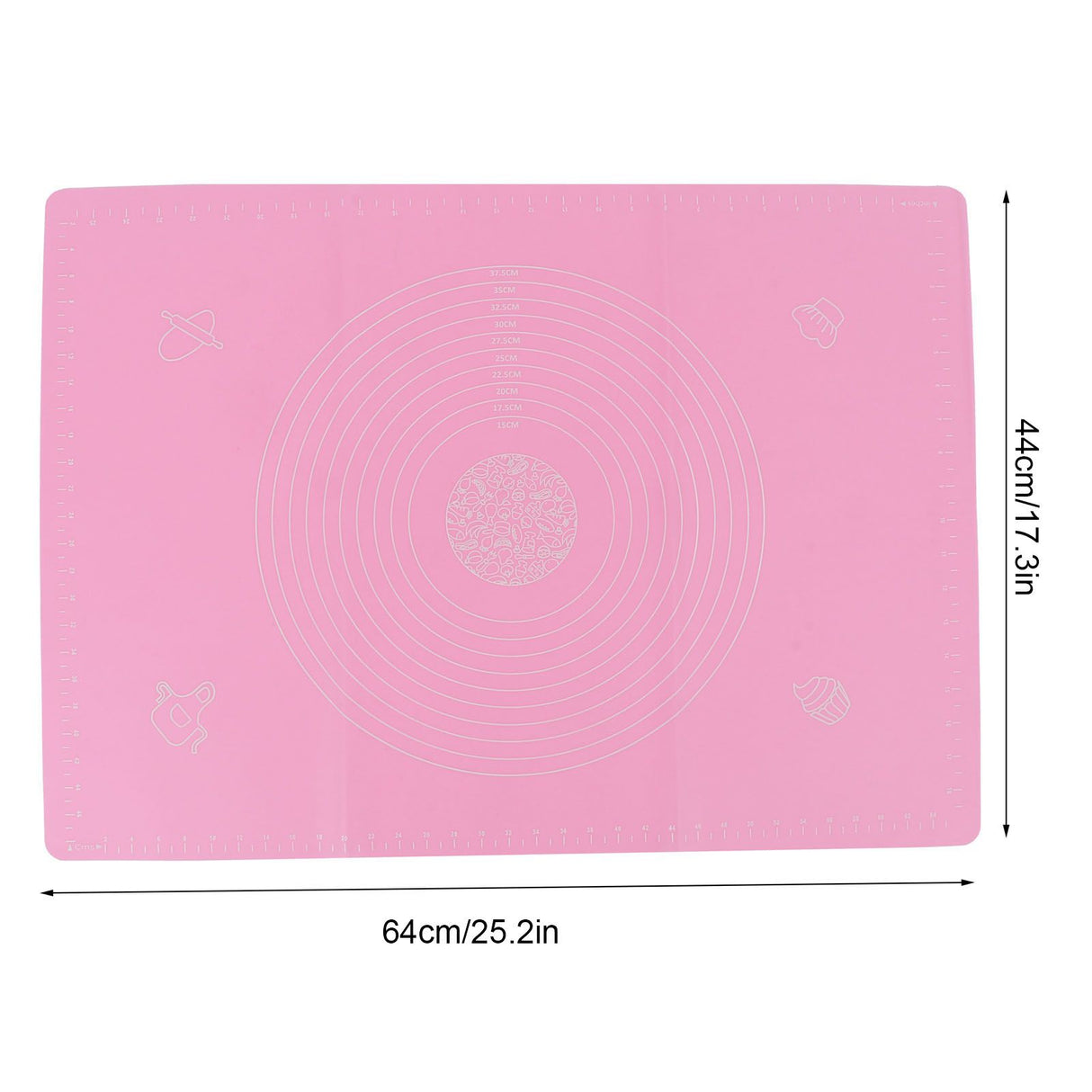 Silicone Knead Mat with Scale Chopping Board Nonslip Baking Tool Heat Resistant Oven Mat