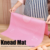 Silicone Knead Mat with Scale Chopping Board Nonslip Baking Tool Heat Resistant Oven Mat - Extra Image