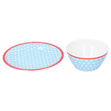 Bowl Dish Set Imitation Porcelain Fruit Salad Dessert Plate Dinnerware Tableware