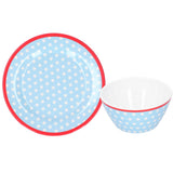 Bowl Dish Set Imitation Porcelain Fruit Salad Dessert Plate Dinnerware Tableware