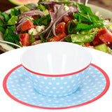 Bowl Dish Set Imitation Porcelain Fruit Salad Dessert Plate Dinnerware Tableware