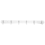 Stainless Steel Towel Hook Storage Rack Hanger with 6 Hooks for Kitchen Living Room Supplies - Top-Down View