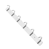 Stainless Steel Towel Hook Storage Rack Hanger with 6 Hooks for Kitchen Living Room Supplies - Close-Up Angle