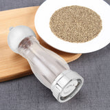 Salt Pepper Grinder Manual Seasoning Mill Shaker Round Acrylic Spice Jars Kitchen UtensilsSmall - Extra Image