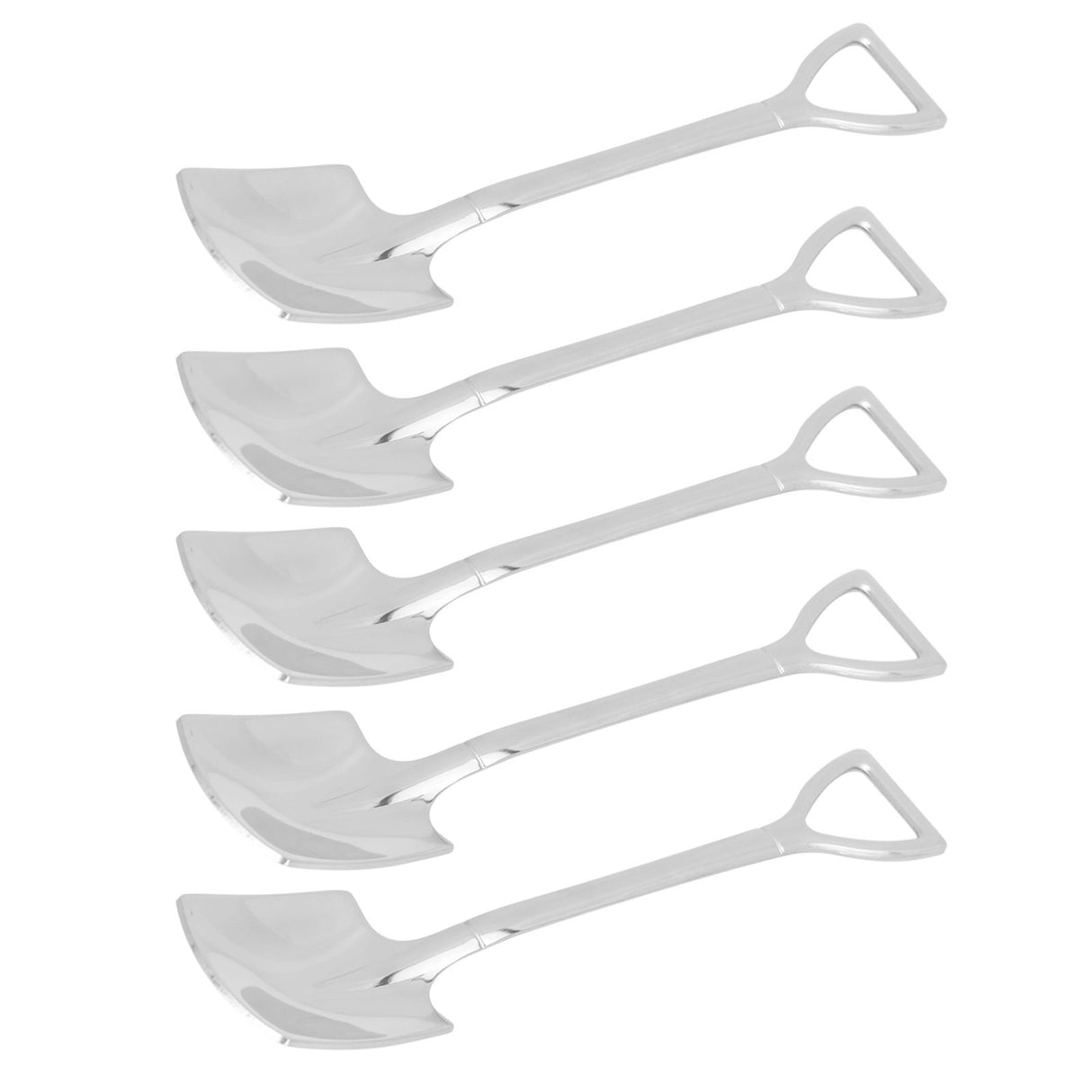 5pcs Dessert Coffee Spoons 304 Stainless Steel Ice Cream Dessert Cake Spoons SetShovel Spoon