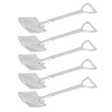 5pcs Dessert Coffee Spoons 304 Stainless Steel Ice Cream Dessert Cake Spoons SetShovel Spoon - Top-Down View