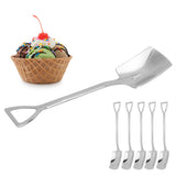 5pcs Dessert Coffee Spoons 304 Stainless Steel Ice Cream Dessert Cake Spoons SetShovel Spoon