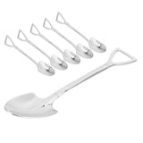 5pcs Dessert Coffee Spoons 304 Stainless Steel Ice Cream Dessert Cake Spoons SetSpoon - Side View