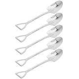 5pcs Dessert Coffee Spoons 304 Stainless Steel Ice Cream Dessert Cake Spoons SetSpoon
