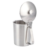 Coffee Latte Cup Thicken 304 Stainless Steel Measuring cup Milk Frothing Jug with Scale Cover500ml with Cover