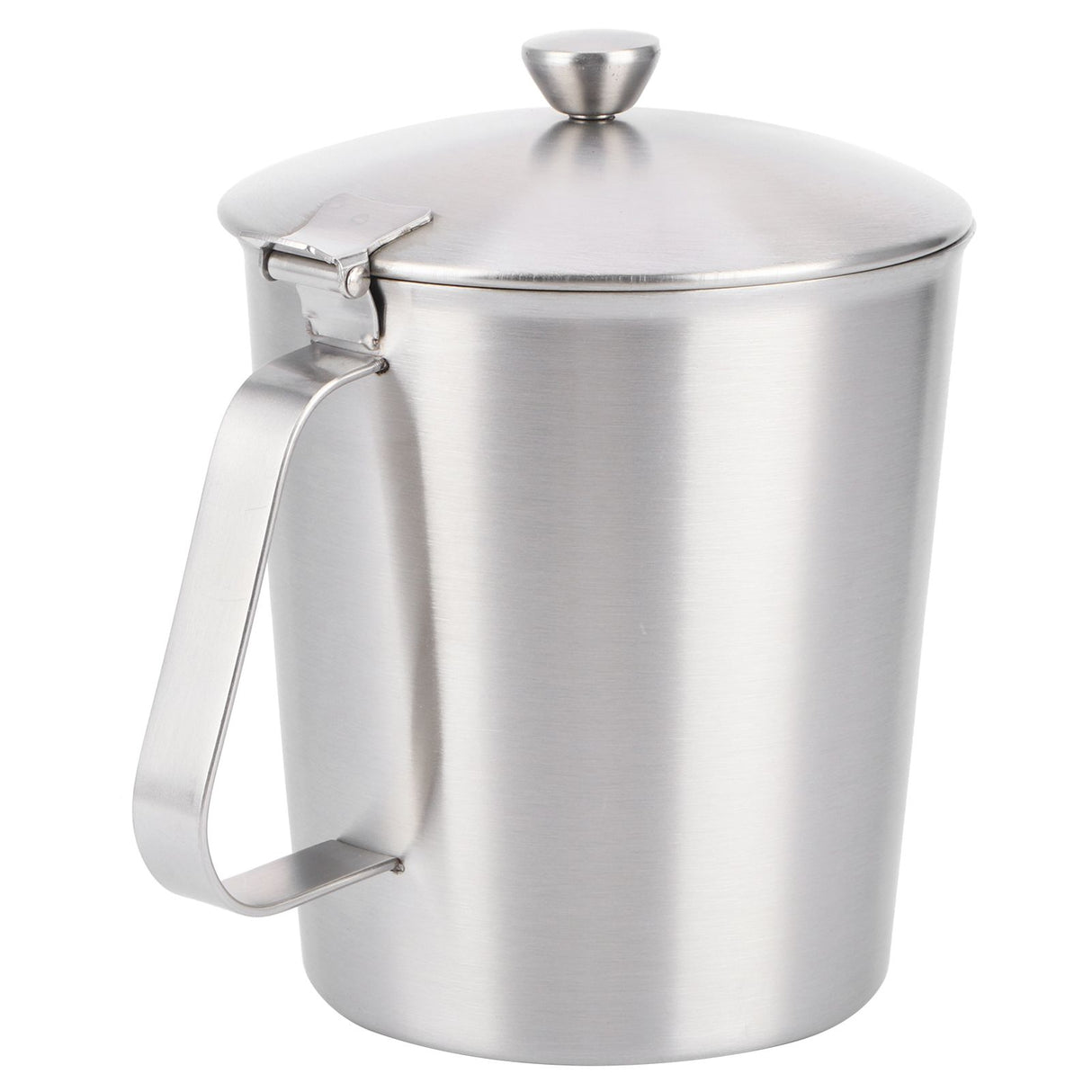 Coffee Latte Cup Thicken 304 Stainless Steel Measuring cup Milk Frothing Jug with Scale Cover1000ml with Cover