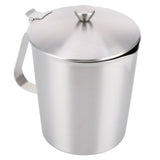 Coffee Latte Cup Thicken 304 Stainless Steel Measuring cup Milk Frothing Jug with Scale Cover1000ml with Cover - Top-Down View