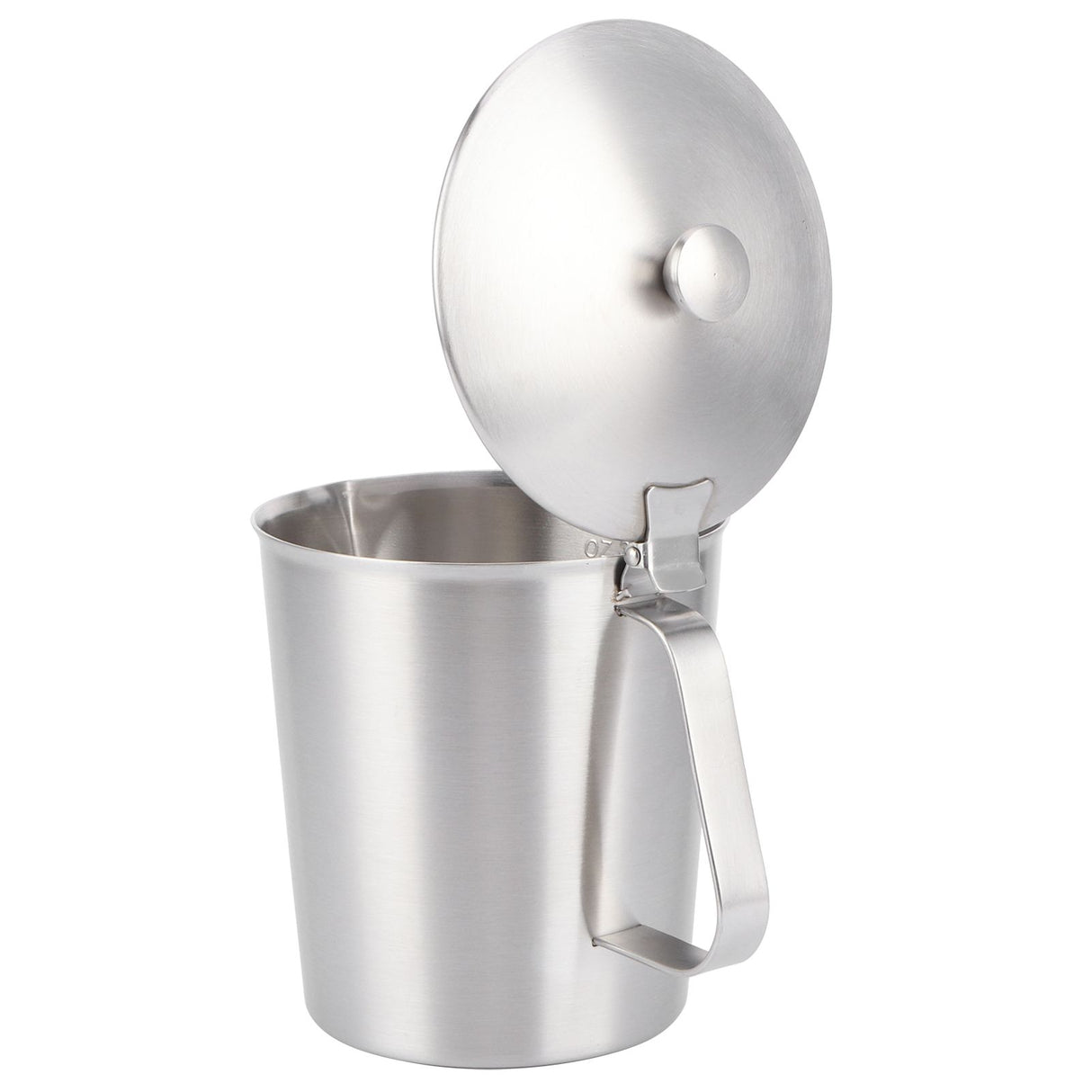 Coffee Latte Cup Thicken 304 Stainless Steel Measuring cup Milk Frothing Jug with Scale Cover1000ml with Cover