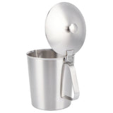 Coffee Latte Cup Thicken 304 Stainless Steel Measuring cup Milk Frothing Jug with Scale Cover1000ml with Cover