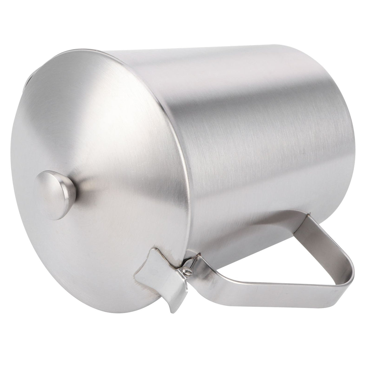 Coffee Latte Cup Thicken 304 Stainless Steel Measuring cup Milk Frothing Jug with Scale Cover1000ml with Cover