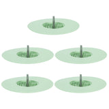 5Pcs Kitchen Sink Drain Plugs Strainer Water Sink Bathtub Drainage Stopper Bathroom AccessoriesGreen - Close-Up Angle