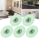 5Pcs Kitchen Sink Drain Plugs Strainer Water Sink Bathtub Drainage Stopper Bathroom AccessoriesGreen