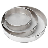 3Pcs Flour Sieve Set 304 Stainless Steel Round Flour Powder Filter Sifter Baking Utensil - Side View