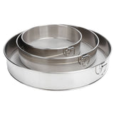 3Pcs Flour Sieve Set 304 Stainless Steel Round Flour Powder Filter Sifter Baking Utensil - Top-Down View