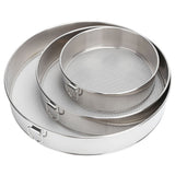 3Pcs Flour Sieve Set 304 Stainless Steel Round Flour Powder Filter Sifter Baking Utensil - 45-Degree Angle