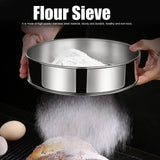 3Pcs Flour Sieve Set 304 Stainless Steel Round Flour Powder Filter Sifter Baking Utensil - Extra Image