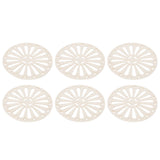 6Pcs Coaster Round Thickened Creative Insulation Pad Kitchen Table Mat Household SuppliesBeige