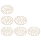 6Pcs Coaster Round Thickened Creative Insulation Pad Kitchen Table Mat Household SuppliesBeige - 45-Degree Angle