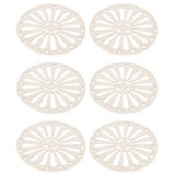 6Pcs Coaster Round Thickened Creative Insulation Pad Kitchen Table Mat Household SuppliesBeige