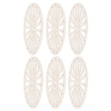 6Pcs Coaster Round Thickened Creative Insulation Pad Kitchen Table Mat Household SuppliesBeige