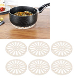 6Pcs Coaster Round Thickened Creative Insulation Pad Kitchen Table Mat Household SuppliesBeige