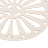 6Pcs Coaster Round Thickened Creative Insulation Pad Kitchen Table Mat Household SuppliesBeige