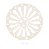 6Pcs Coaster Round Thickened Creative Insulation Pad Kitchen Table Mat Household SuppliesBeige