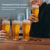4in 1 Beer Glass Cups Mug Transparent Acrylic Wine Glass for Bar Club Party SuppliesL