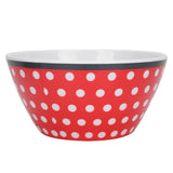 4Pcs Salad Dish Set Red Dots Imitation Porcelain Plate Fruit Food Cake Dish Dinnerware for Kitchen - Extra Image